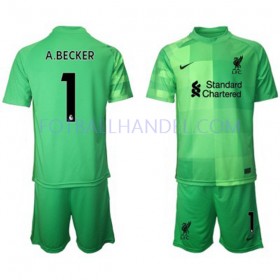 Barn Fotballdrakter Keeper Liverpool Alisson Becker 1 Hjemme 2021-22 Kortermet